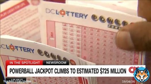There were no jackpot winners after Monday&rsquo;s Powerball drawing and the grand prize jumped to an estimated $725 million
