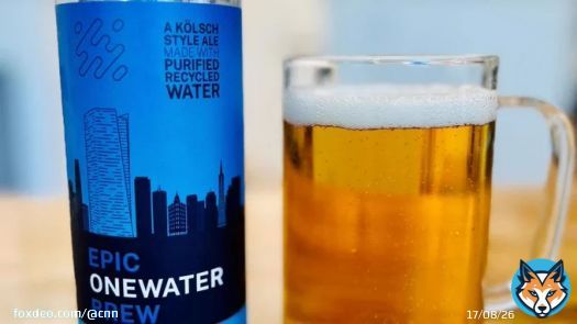 This beer is made from recycled shower water