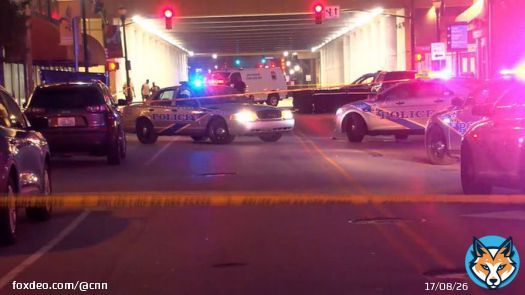An overnight shooting in downtown Louisville, Kentucky, has left two people dead and five more injured, police say.