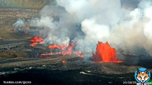 Hawaii&rsquo;s Kilauea volcano began erupting again after nearly three months of quiet, with glowing lava flows bursting within one of its craters