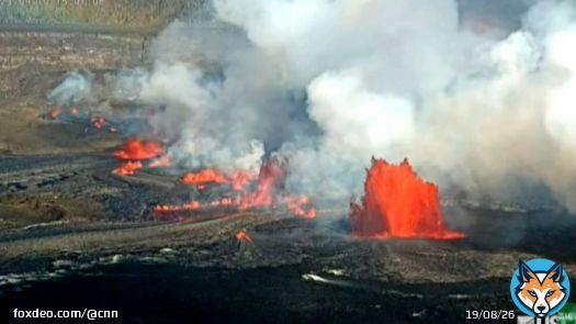 Hawaii&rsquo;s Kilauea volcano began erupting again after nearly three months of quiet, with glowing lava flows bursting within one of its craters