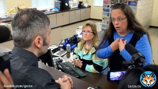 A same-sex couple in Kentucky that was denied marriage licenses by former Rowan County Clerk Kim Davis has been awarded $100,000 in damages by a federal jury, according to court documents
