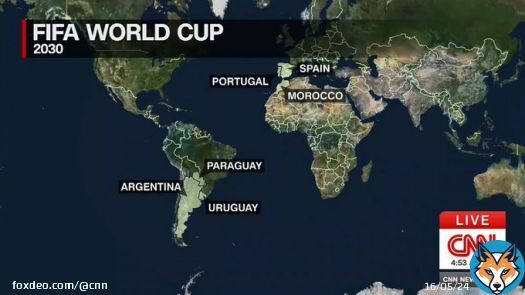 The 2030 men’s soccer World Cup will be hosted by six countries in three different