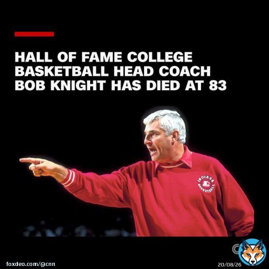 Hall of Fame college basketball head coach Bob Knight, whose Indiana University teams won three national championships under his guidance, has died at the age of 83, his family announced