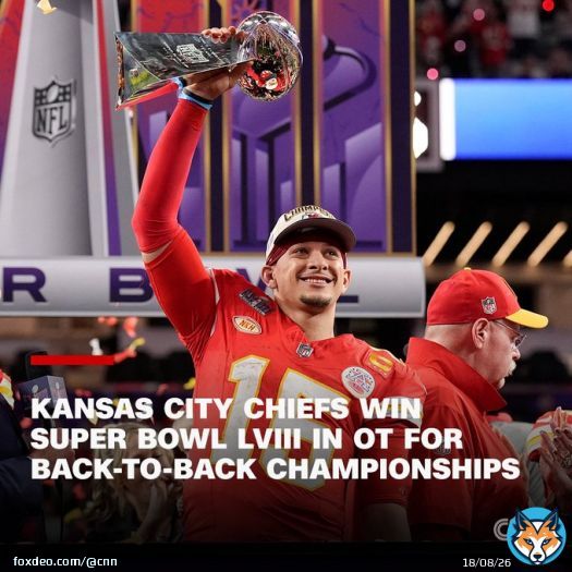 The Kansas City Chiefs became the first team to win back-to-back Super Bowls in 19 years, downing the San Francisco 49ers 25-22 in overtime in Las Vegas. Led by quarterback Patrick Mahomes, the Chiefs have won Super Bowls in three of the past five seasons.