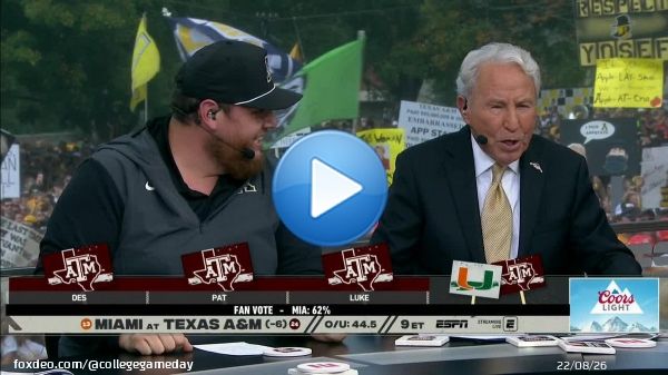 'Jimbo, Texas A&M ... I appreciate the million and a half dollar donation to my alma mater.'   @lukecombs