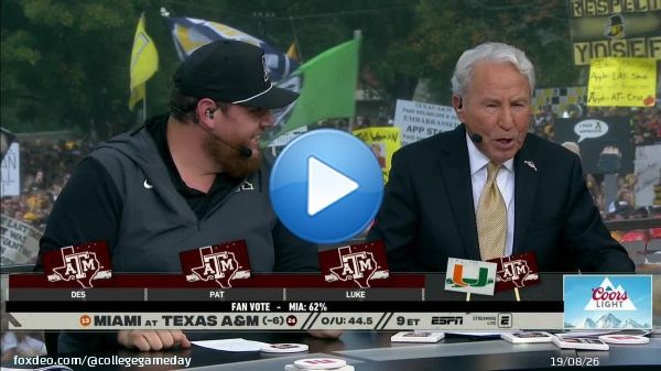 'Jimbo, Texas A&M ... I appreciate the million and a half dollar donation to my alma mater.'   @lukecombs