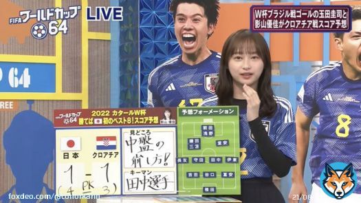 影山優佳さん、クロアチア戦のスタメン11人中10人的中させるどころか、フォーメーションまで的中させてしまう。  #日本代表 #日本対クロアチア #影山優佳