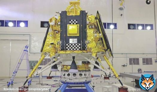 India had to have the freemasonic checkerboard colors on the lunar lander.