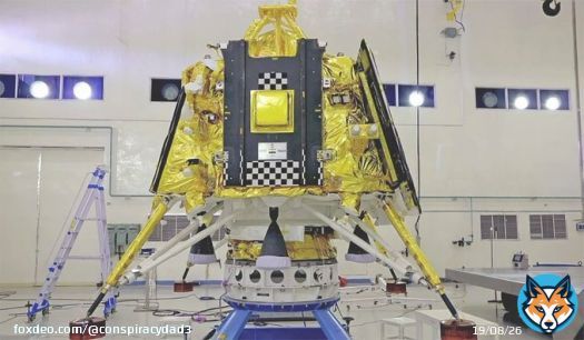 India had to have the freemasonic checkerboard colors on the lunar lander.