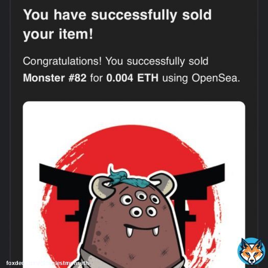 &ldquo;SOLD&rdquo;  The Coolest Monster Monster #82 Welcome to the Monster Fam  Thanks for adopting my monster and congrats to @AlephColl    #NFT #NFTCommunity #NFTCollection #NFTart #NFTdrop #NFTcollectible #VERTICALNFT #GlitchGang