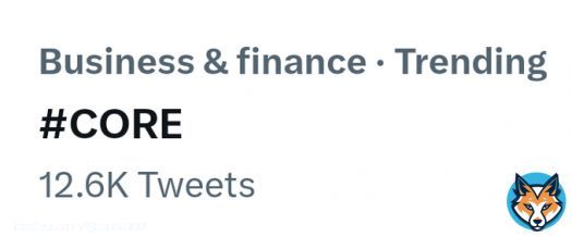 Core is now trending worldwide on Twitter.   #CORE is next Bitcoin.
