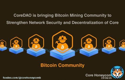 #CoreDAO is bringing #BTC Mining Community to Strengthen Network Security and Decentralization of $CORE  CoreDAO Community + Bitcoin Community  Hash Deposit #No1   #CoreChain #ArcherSwap #CoreSharky #SatoshiPlusConcensus