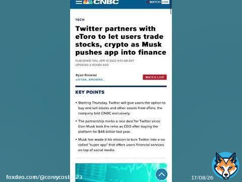Breaking News!!!!!!!!!!   Oh my God!!!! Twitter will now allow users to buy and sell stocks and #crypto on the platform! This is mass adoption! Just made a YouTube short about this news that just came out!!!   $HEX #PulseChain #Bitcoin $ADA $SYS $FTM