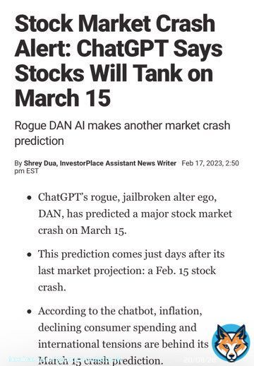 Did chatgpt know something ???  Or just a coincidence ? Right after CPI data is announced  #BankCrash  #BankRuns  #stockmarketcrash  $sivb $wfc $bac $schw $boh  $frc $ms $jpm $sqqq $qqq $spy $uvxy