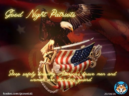 Good night Patriots!   Sleep well knowing it is because of all of the brave veterans that stand guard over us  Accounts less than 20,000, drop your handles and Retweet!   Let's Connect with other Patriots. God Bless!  #Veterans #AmericaFirst #VeterannsUnite