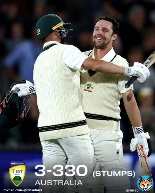What a sensational day for our Aussies!   And in particular, Marnus Labuschagne and Travis Head, who both hit beautiful unbeaten centuries  #AUSvWI