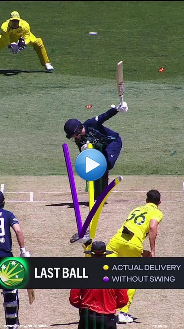 STARC!   A trademark inswinger from the big quick! #AUSvENG  #PlayOfTheDay | #Dettol