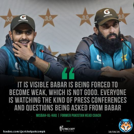Misbah-ul-Haq comes in support of skipper Babar Azam   Read More:   #PakistanCricket