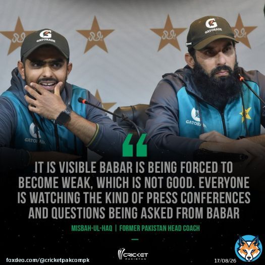 Misbah-ul-Haq comes in support of skipper Babar Azam   Read More:   #PakistanCricket