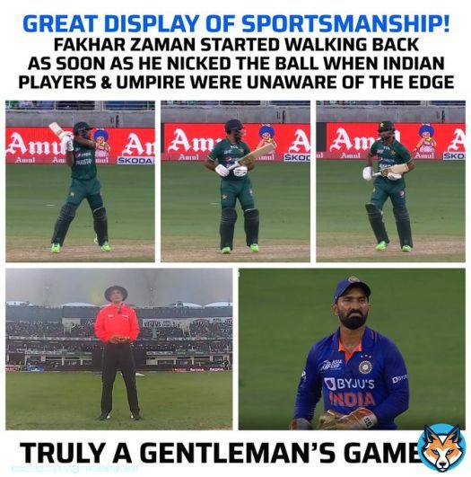 A great display of Sportsmanship from Fakhar Zaman   : Hotstar  #INDvsPAK #AsiaCup2022
