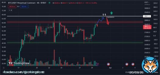 Bitcoin's price surged to $28,600 today and is currently holding at $28,300. However, there are liquidations around the $29,200 level, which could trigger a drop. Despite this, bitcoin has proven its volatility in the past and could still pump in thee near future. #Crypto #bitcoin&hellip;