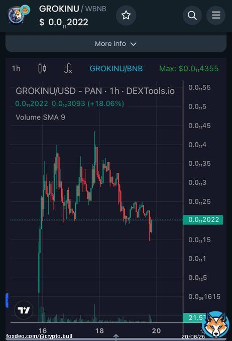 Guys check out this #GROKINU  I aped some on here  If you want to aped on here than check there community befor ape     listed 2 CEX:Biconomy &amp; Bitmart CMC & CGK listed  Based Dev  @RealgrokinuBSC        more