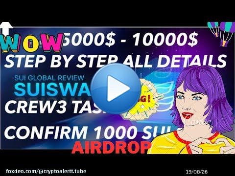 Suiswap airdrop مؤكد- up 5000$ للشخص الواحد - قرب ينتهي وتم الاعلان