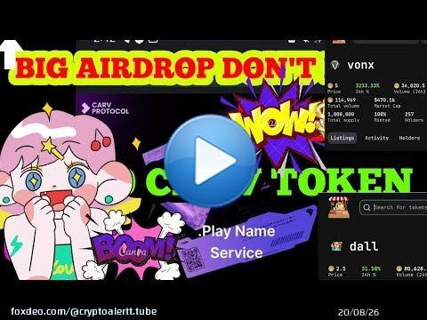 Carv Protocol | Earn SOUL, Receive Airdrop \u2705 #dall #vonx up 5K$\u2705
