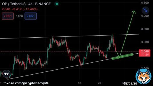 #OP #OPUSDT #OPBUSD #OPBTC   I expect this kind of bullish potential due to the rising triangle formation.   We keep winning.   $OP #BTC&nbsp; #LUNC #BONE #BORSA #Kripto #Altcoin #Crypto #Floki #SHIB #CEEK #DOGE #Bist #Sasa