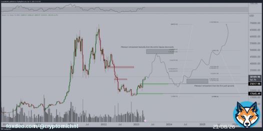 Roughly speaking my thesis for #Bitcoin.   Still a vacuum in which we continue the upwards rally through Q2 as Powell comes to an end with the hikes.   Comparable to Q2 2019, which also rallied significantly.  Correction to $25K in second half, as recession slams in.