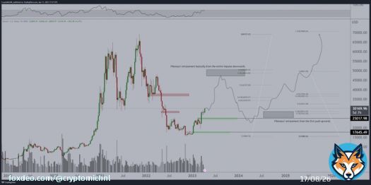 Roughly speaking my thesis for #Bitcoin.   Still a vacuum in which we continue the upwards rally through Q2 as Powell comes to an end with the hikes.   Comparable to Q2 2019, which also rallied significantly.  Correction to $25K in second half, as recession slams in.