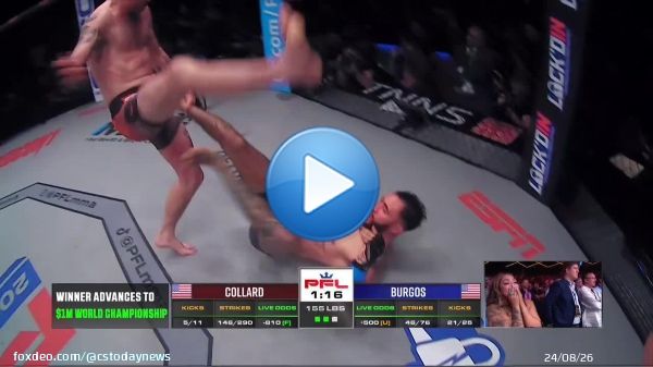 Clay Collard is going to the PFL World Championship defeating Shane Burgos   #PFLPlayoffs | @CCCcollard