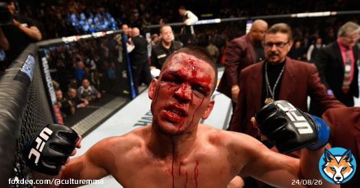Il y a  ans jour pour jour,   Nate Diaz  mettait fin &agrave; l&rsquo;invincibilit&eacute; de Conor McGregor &agrave; l&rsquo;@UFC   Le flow d&rsquo;un extraterrestre