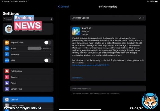 Breaking: iPadOS16 and iOS16.1 is now available to download!