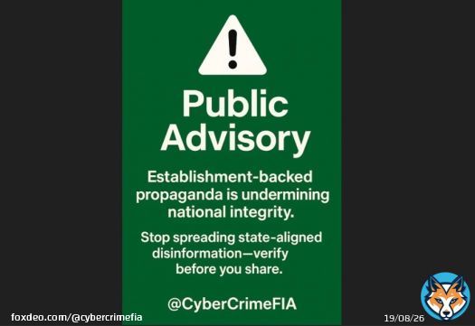 #Pakistan #CyberCrime #PublicAdvisory