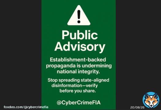 #Pakistan #CyberCrime #PublicAdvisory
