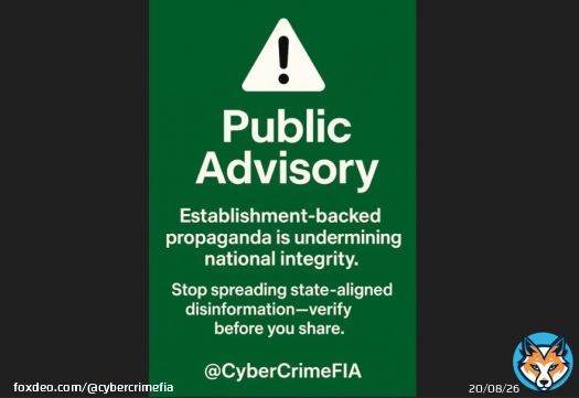 #Pakistan #CyberCrime #PublicAdvisory