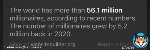 There are more than 56 million millionaires in the world, and only 1 million people with more than 1 bitcoin. Do the math.