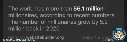 There are more than 56 million millionaires in the world, and only 1 million people with more than 1 bitcoin. Do the math.
