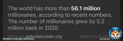 There are more than 56 million millionaires in the world, and only 1 million people with more than 1 bitcoin. Do the math.