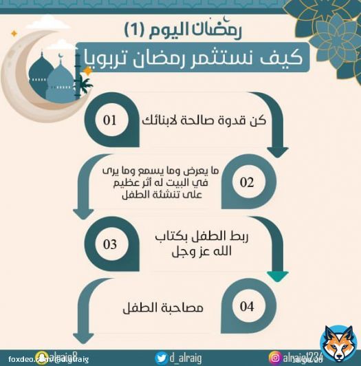 رمضان والطفل والتربية  #رمضان_المبارك #خطوة_للخير #التربية #الرايق