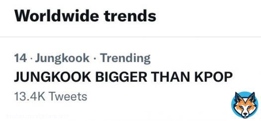 &ldquo;JUNGKOOK BIGGER THAN KPOP&rdquo; entered Top 15 WORLDWIDE TRENDS at #14!!