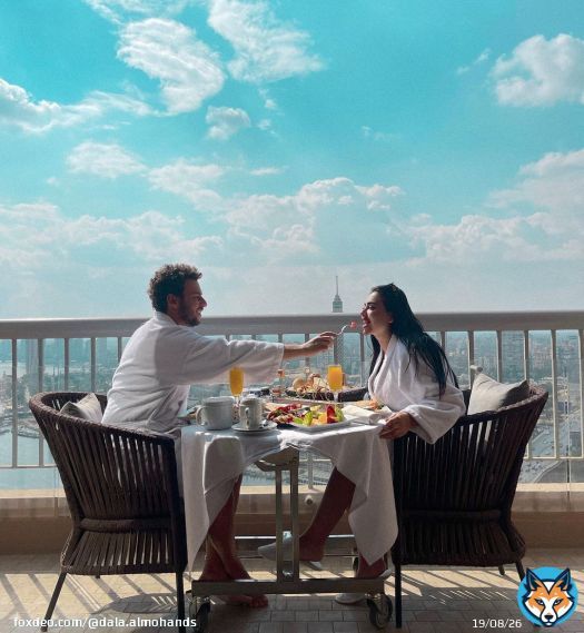 نختلف احنا بقي شوية &hellip; كفاية Romantic dinner عملنا Romantic breakfast \ud83d\udc96مهما زورنا بلاد و لفينا هيفضل دا احلي ڤيو شافته عنينا \ud83d\udc96@ramseshilton فيو رائع و فطار رائع من @tasteofhilton