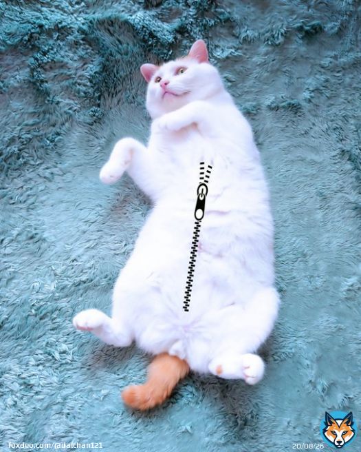 今季最強寒波 はっちゃんも着込むニャ笑 #モフ曜日 #猫 #猫の居る暮らし