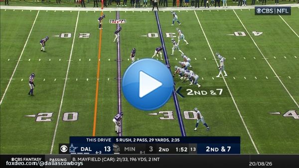 Look at @Tp__5 sprinting like a track star untouched into the end zone!  : @NFLonCBS | #DALvsMIN