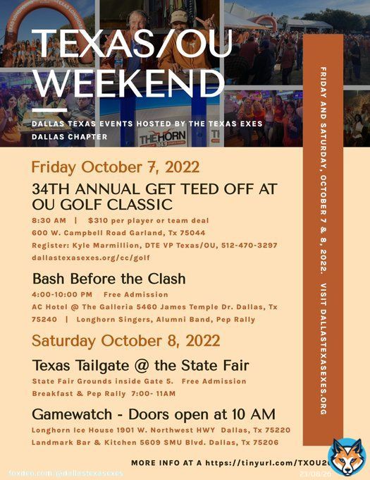 Who&rsquo;s ready for Friday and Saturday? #beatou #hornsup   Link in bio for all things Texas going on in Dallas on Friday and Saturday.   #hookemdtx #hookem #hookemhorns #redriverrivalry #texasou #texaslonghornsfootball