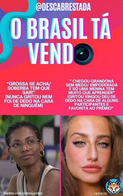 N&atilde;o mentiu n&eacute;?! A protegida da edi&ccedil;&atilde;o j&aacute; sabemos quem &eacute; e nunca q o Boninho vai estragar c a carreira da atriz dele. Bruna j&aacute; acabou com a a&ccedil;&atilde;o da Riachuelo, Dove e  egove com essa chatice dela e a edi&ccedil;&atilde;o passa pano. Hipocrisia do cacete. S&atilde;o dois pesos e duas medidas #BBB23