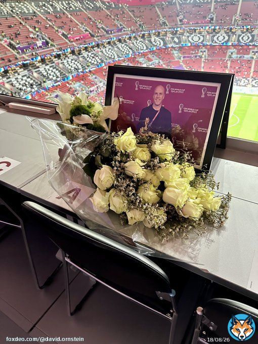 FIFA officials have paid tribute to Grant Wahl by placing flowers & a photo of him on the desk he would have used to cover England v France tonight. The US journalist, who turned 48 on Thursday, collapsed while reporting on Argentina v Netherlands last night and tragically died.