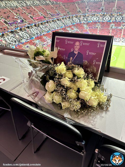 FIFA officials have paid tribute to Grant Wahl by placing flowers & a photo of him on the desk he would have used to cover England v France tonight. The US journalist, who turned 48 on Thursday, collapsed while reporting on Argentina v Netherlands last night and tragically died.
